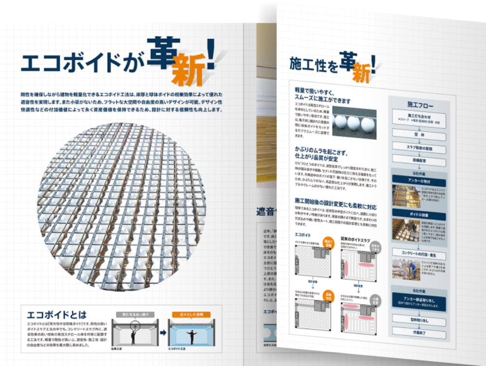 同、『エコボイド』の営業パンフレット中面