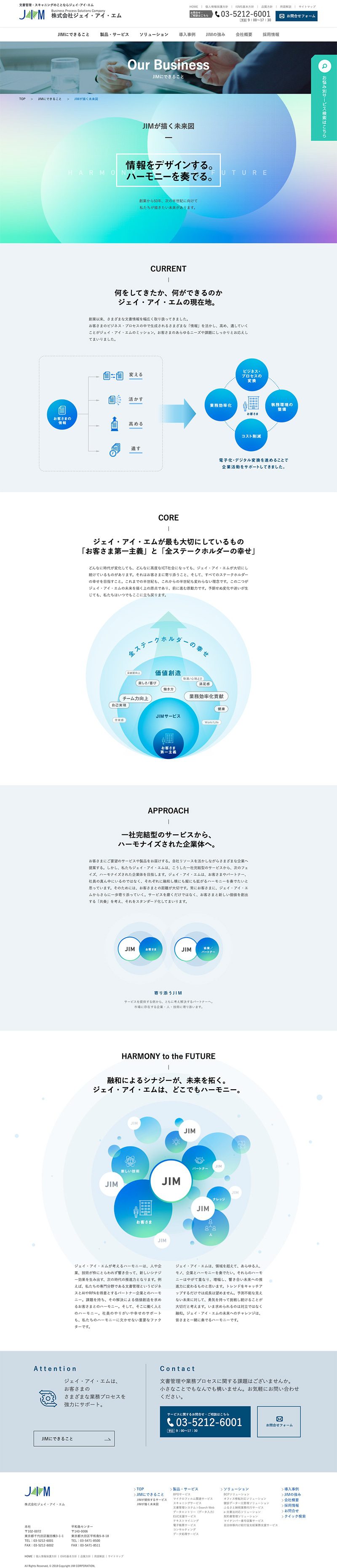 株式会社ジェイ・アイ・エム様｜コーポレートサイト「Our Business」／JIMが描く未来図