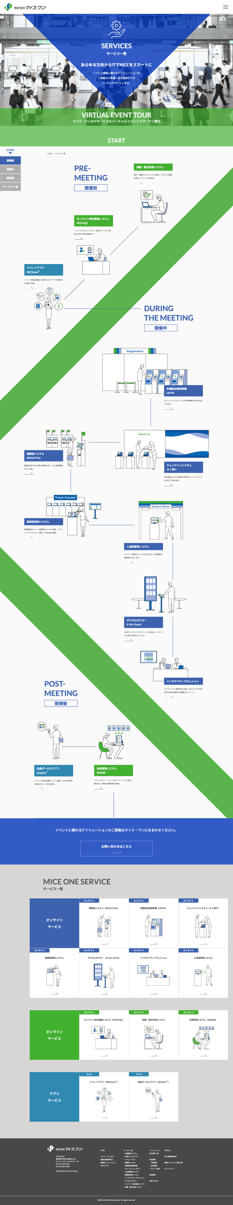 株式会社マイス・ワン様｜コーポレートサイト／「サービス一覧」ページ