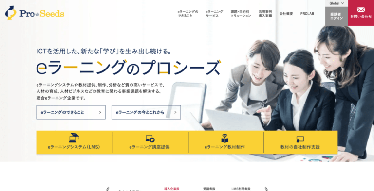 eラーニングシステム提供企業。
サービスサイトリニューアルのターゲットは入門ユーザー。