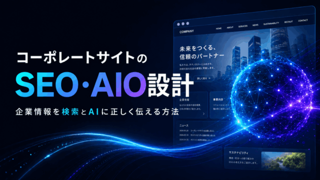 コーポレートサイトのSEO・AIO設計｜企業情報を検索とAIに正しく伝える方法