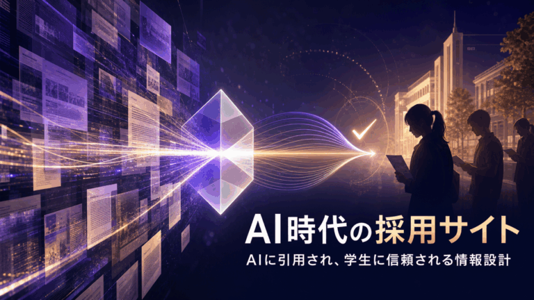 AI時代の採用サイト｜学生はAIで調べ、公式サイトで裏を取る