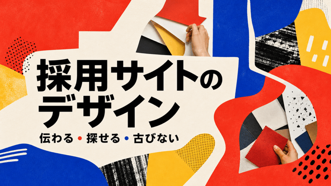 採用サイトのデザイン事例|評価軸は「伝わる・探せる・古びない」のイメージ