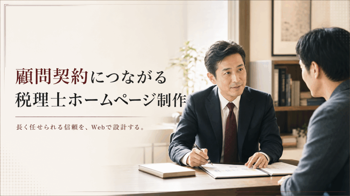 税理士ホームページ制作【何を載せれば顧問契約の相談につながるか】のイメージ