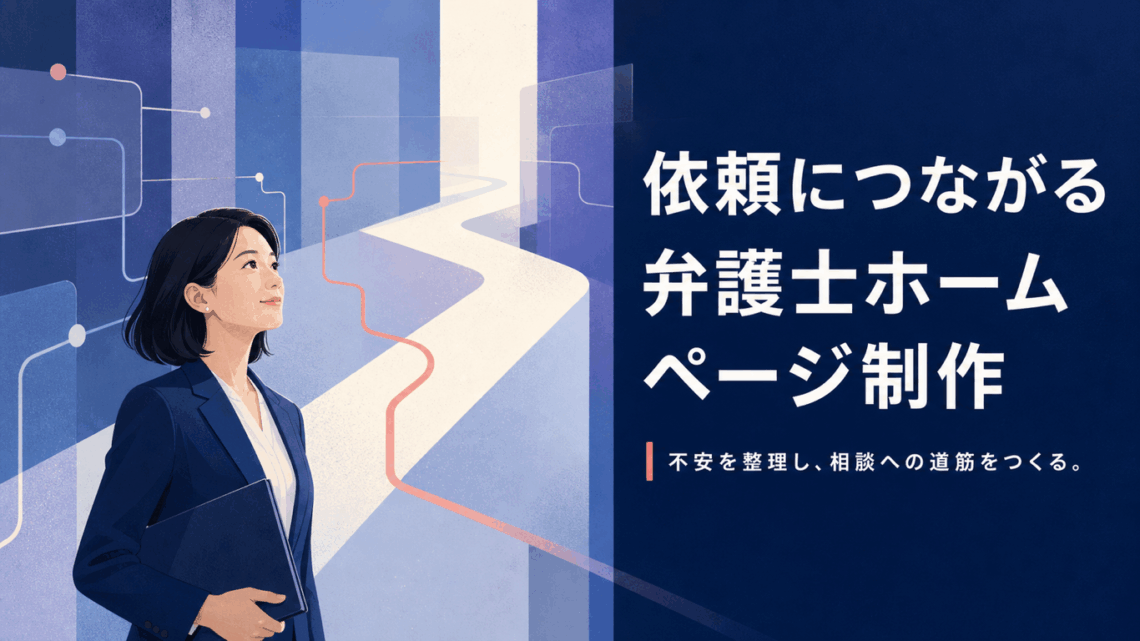 弁護士ホームページ制作【企業と個人、二種類の訪問者にどう応えるか】のイメージ