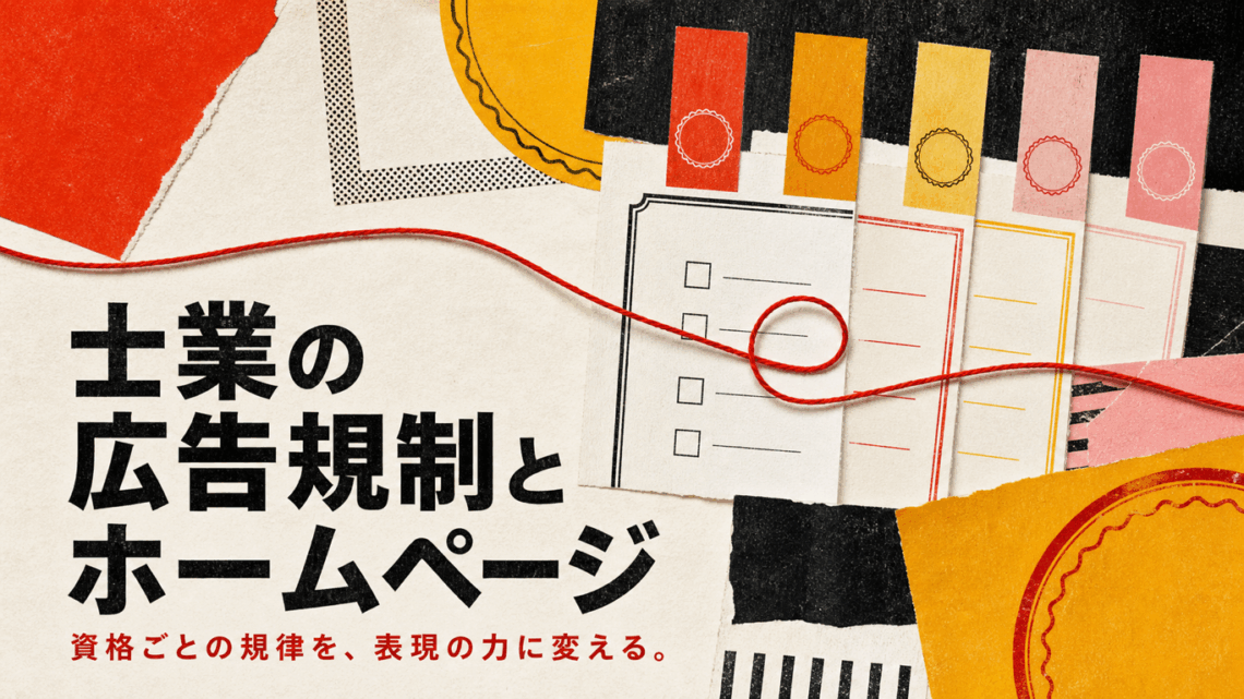 士業の広告規制とホームページ【資格ごとに違う規律を、実務に落とす】のイメージ