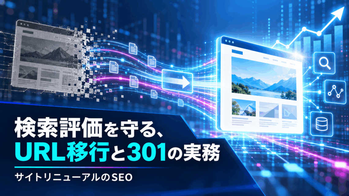 サイトリニューアルで検索評価を守る、URL移行と301リダイレクトの実務の解説